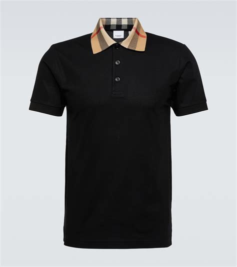 burberry polo mens black|Burberry polo shirt men price.